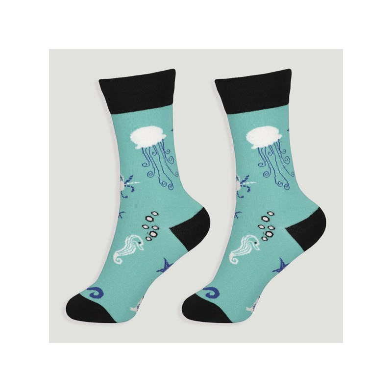Gancho 40 – Par calcetines. Modelo: Fondo marino Gancho 40 – Par calcetines. Modelo: Fondo marino