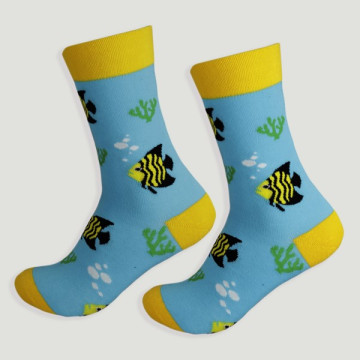 Crochet 41 – Paire de chaussettes. Modèle : Poisson
