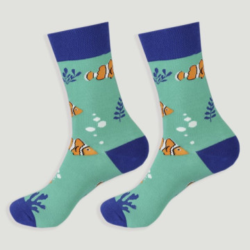 Crochet 44 – Paire de chaussettes. Modèle : Poisson