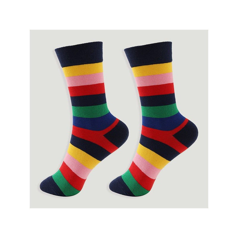 Gancho 52 – Par calcetines. Modelo: Rayas colores Gancho 52 – Par calcetines. Modelo: Rayas colores