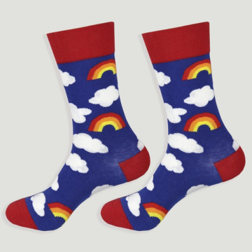 Gancho 73 – Par calcetines. Modelo: Nubes / Arcoíris