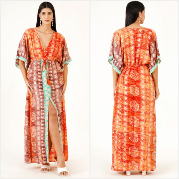 Vestido largo Poliéster. Talla Única / 4 colores