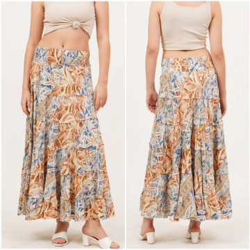 Long polyester skirt. One size / 4 colors