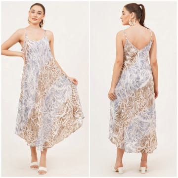 Polyester long dress. One size / 4 colors