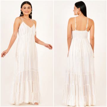 Rayon long dress. One size / 4 colors