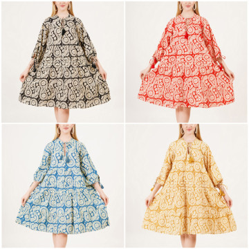 Short cotton dress. One size / 4 colors
