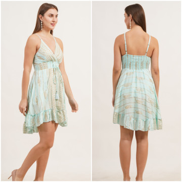 Vestido corto Rayón. Talla Única / 2 colores