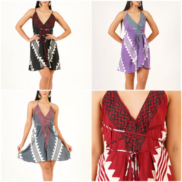 Short polyester dress. One size / 4 colors