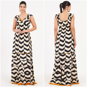Vestido largo Algodón. Talla Única / 4 estampados