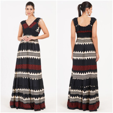 Vestido largo Algodón. Talla Única / 4 estampados