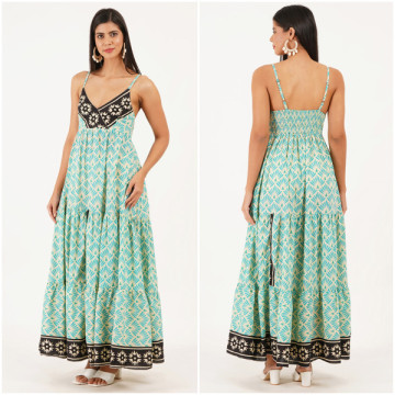 Long cotton dress. S/M L/XL - 4 colors