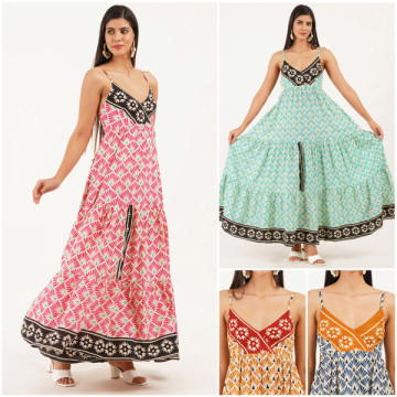Long cotton dress. S/M L/XL - 4 colors
