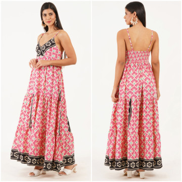 Long cotton dress. S/M L/XL - 4 colors