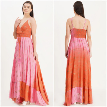 Rayon long dress. One size / 2 colors