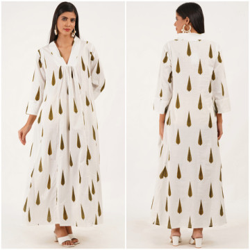 Vestido largo Algodón. Talla Única / 2 estampados