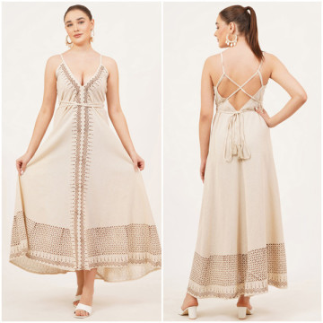 Vestido largo Algodón. Talla Única / 2 colores