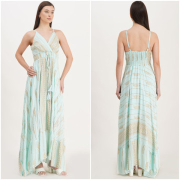 Vestido largo Rayón. Talla Única / 4 colores