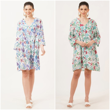 Cotton Tunic. One size. 4 Colors x 1 piece.