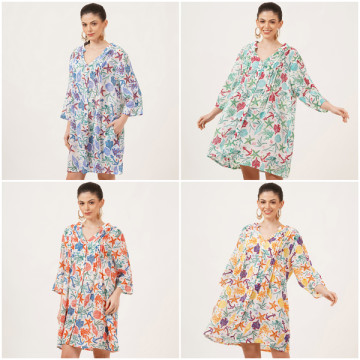 Cotton Tunic. One size. 4 Colors x 1 piece.