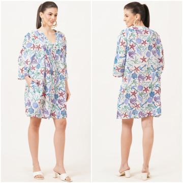 Cotton Tunic. One size. 4 Colors x 1 piece.