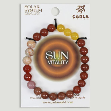 Gancho 01 – Pulsera mineral bola 8mm. Modelo Sol.