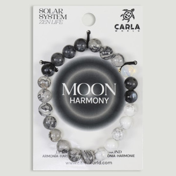 Gancho 02 – Pulsera mineral bola 8mm. Modelo Luna