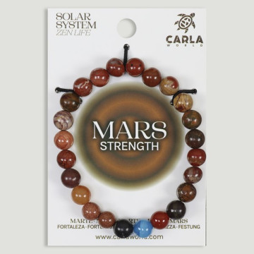 Gancho 07 – Pulsera mineral bola 8mm. Modelo Marte