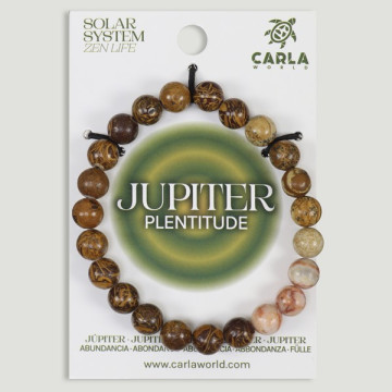 Crochet 09 – Bracelet minéral boule 8mm. Modèle Jupiter