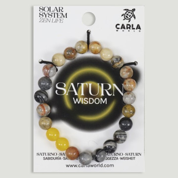 Gancho 11 – Pulsera mineral bola 8mm. Modelo Saturno