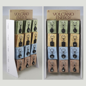 VOLCANO ENERGY display. Lava/Steel keychains - 72 units