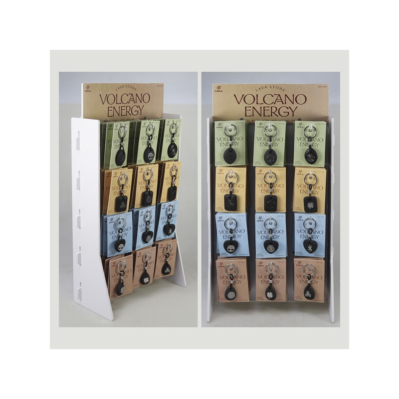 VOLCANO ENERGY display. Lava/Steel keychains - 72 units VOLCANO ENERGY display. Lava/Steel keychains - 72 units
