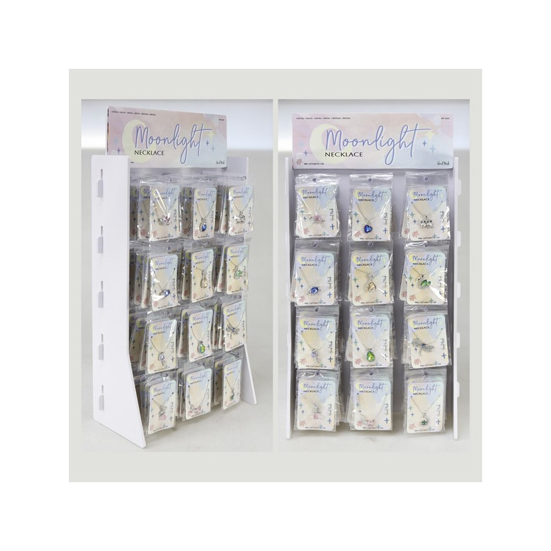 Expositor MOONLIGHT. Colgante Cristal/Brillantitos c/cadena – 144uds Expositor MOONLIGHT. Colgante Cristal/Brillantitos c/cadena – 144uds