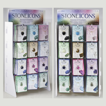Expositor STONE ICONS. Colgante Mineral, surtido – 144 uds