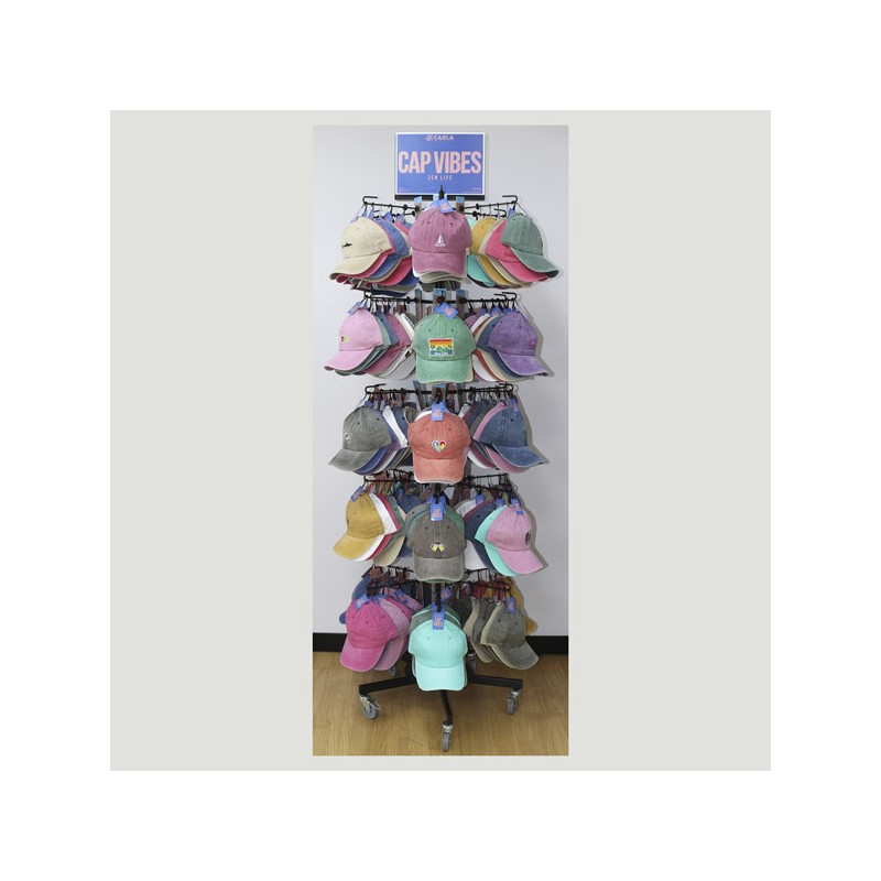 CAP VIBES Display. 100% Cotton Caps – 360 pcs CAP VIBES Display. 100% Cotton Caps – 360 pcs
