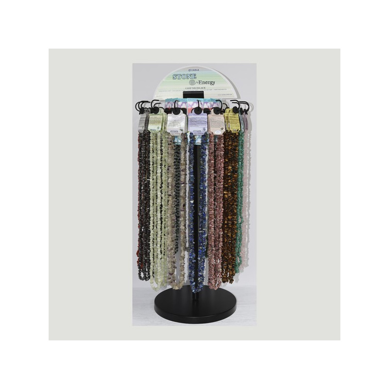 Expositor giratorio mini – STONE ENERGY – Collar Chip 90cm - 96uds Expositor giratorio mini – STONE ENERGY – Collar Chip 90cm - 96uds