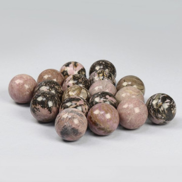 REPLACEMENT of the Mineral Spheres Display: Rhodonite
