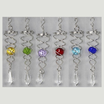 Spiral metal spinner with ball 11.5cm approx. Assorted colours