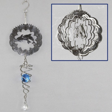 Dolphins steel spinner + spiral ball 30cm approx