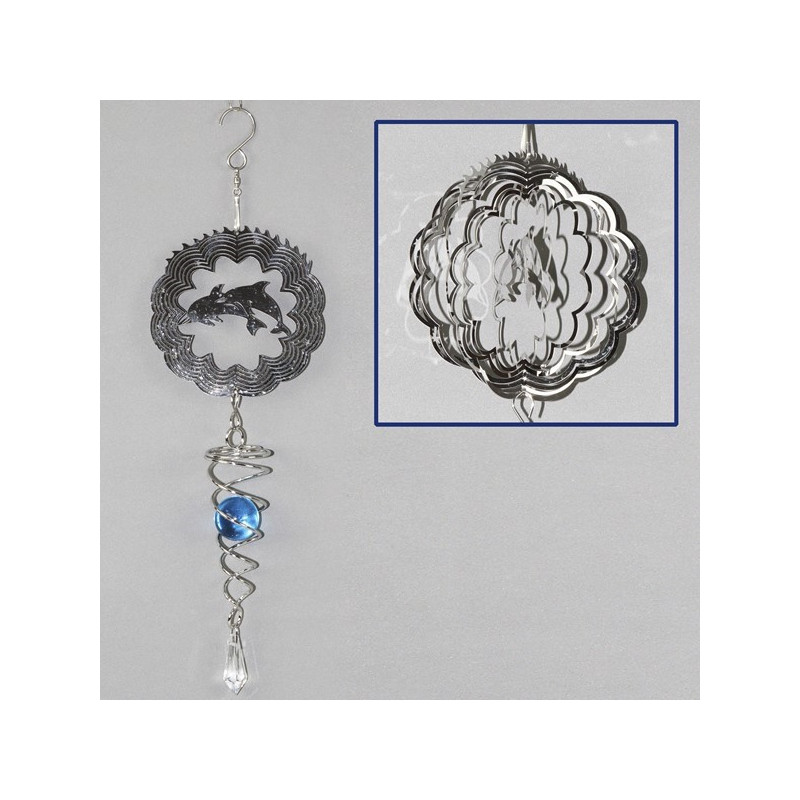 Dolphins steel spinner + spiral ball 30cm approx Dolphins steel spinner + spiral ball 30cm approx
