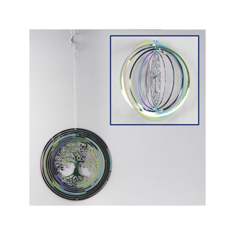 Steel spinner Tree of Life with multicolour effect 15cm approx Steel spinner Tree of Life with multicolour effect 15cm approx