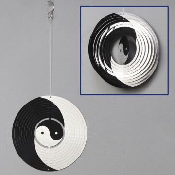 Steel spinner Yin Yang color 15cm approx