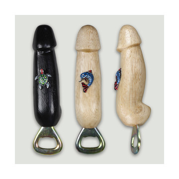 Display abrebotellas madera 15 cm animal 3D surtido.