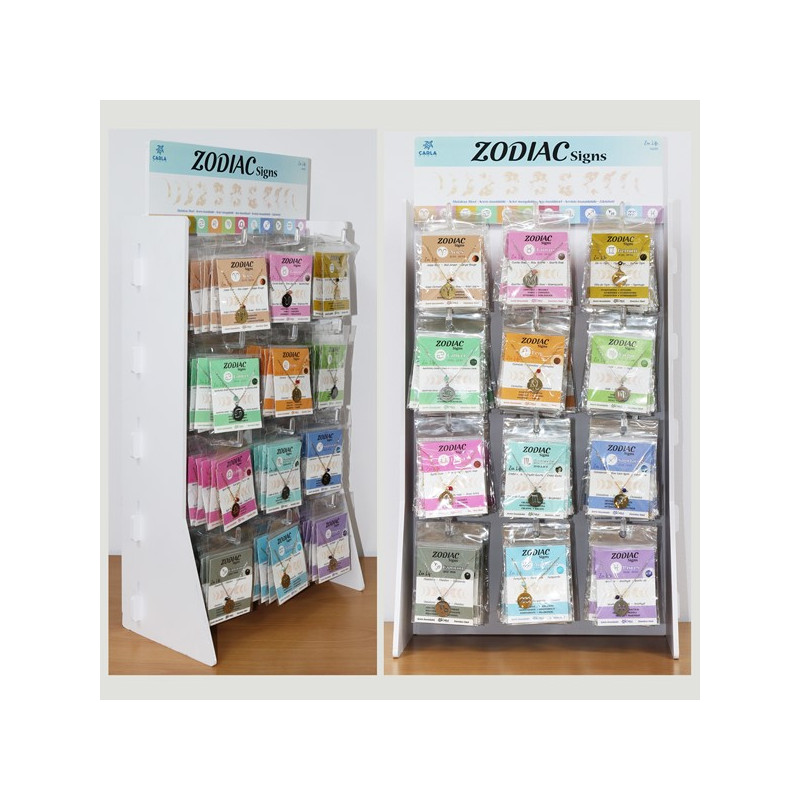Mini tela. Pendente em aço inoxidável. Zodíaco dourado/prateado + bola mineral facetada. – 144 unidades Mini tela. Pendente em aço inoxidável. Zodíaco dourado/prateado + bola mineral facetada. – 144 unidades