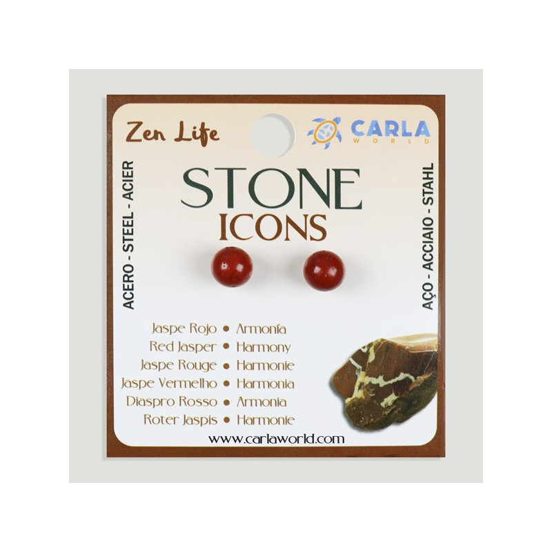 Hook 11 – 8mm mineral ball earrings. Red Jasper Hook 11 – 8mm mineral ball earrings. Red Jasper