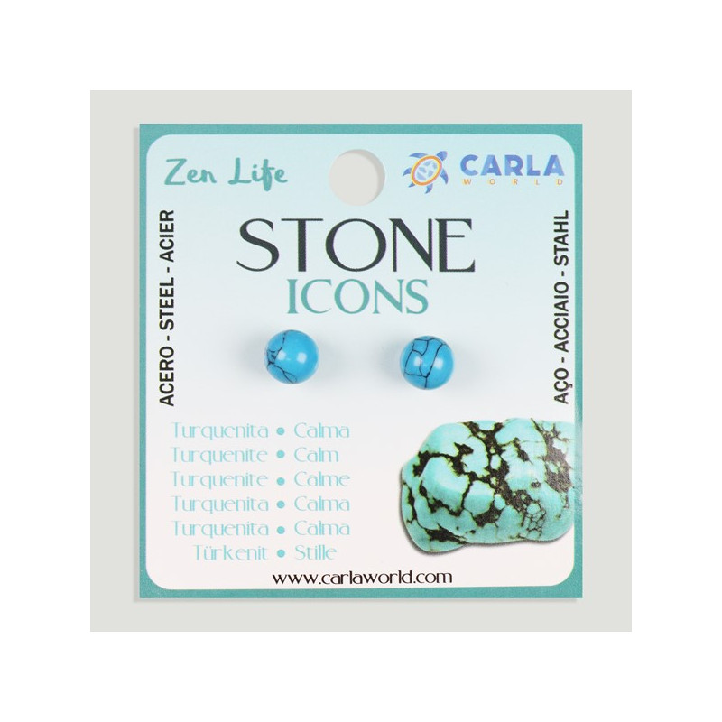 Hook 13 – 8mm mineral ball earrings. Turquenite Hook 13 – 8mm mineral ball earrings. Turquenite