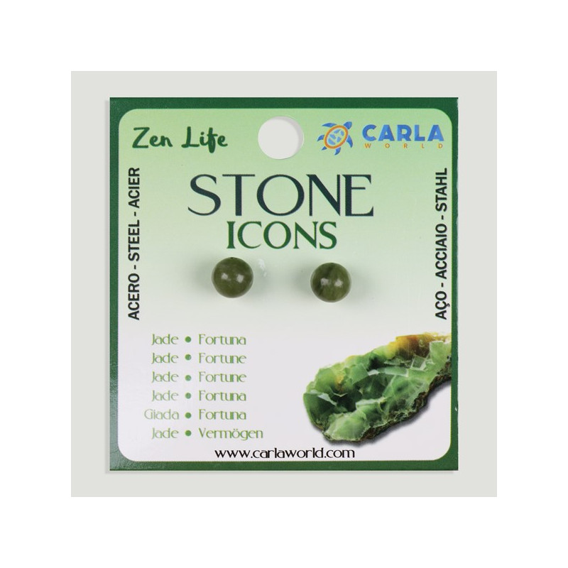 Hook 14 – 8mm mineral ball earrings. Jade Hook 14 – 8mm mineral ball earrings. Jade