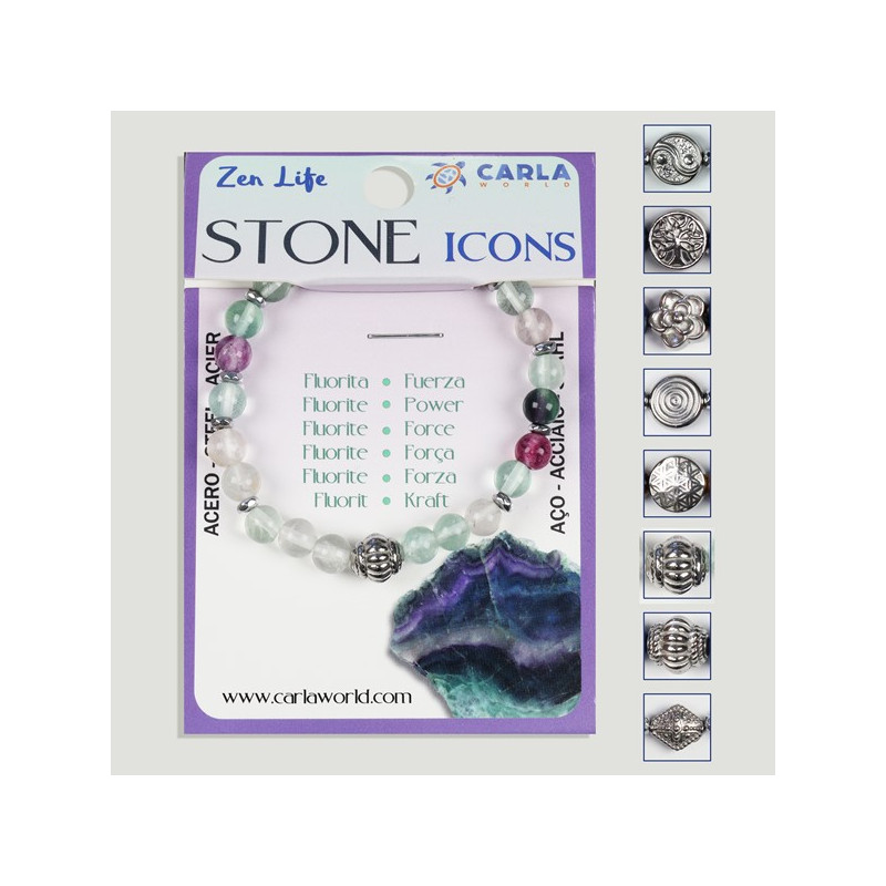 Gancho 81 – Pulsera bola mineral 6mm. + pieza central 10mm. aprox. Gancho 81 – Pulsera bola mineral 6mm. + pieza central 10mm. aprox.