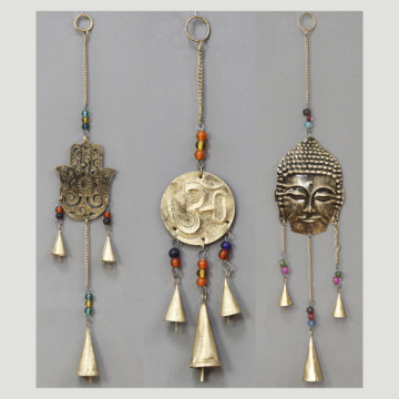 Metal mobile bell Buddha/Hand/OM 55/50/36 cm.