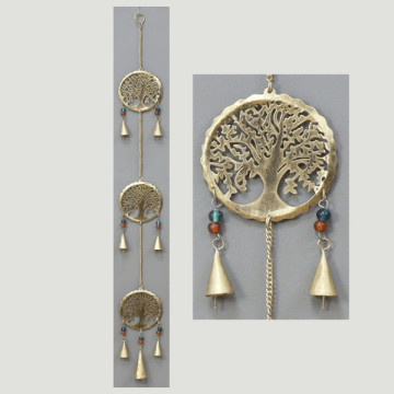 Metal mobile strip bell 3 trees 10x90 cm.