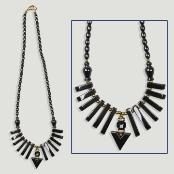 Gancho 17 - Collar Hematite